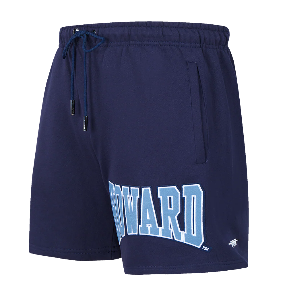 COLLEGE HOWARD UNIVERSITY CREST EMBLEM MEN'S FLC SHORT (MIDNIGHT NAVY) - Image 2