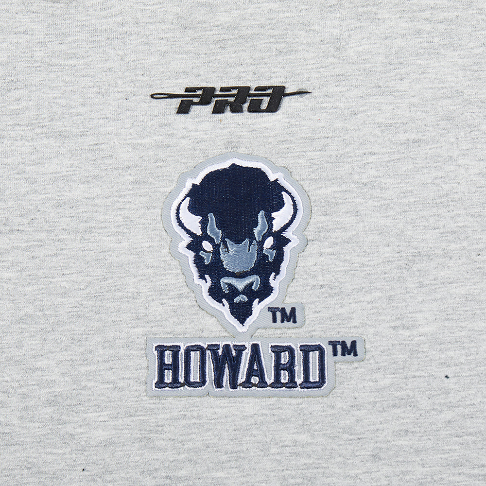 HOWARD UNIVERSITY CLASSIC WOMEN'S BOXY TEE (HEATHER GREY) - Image 6