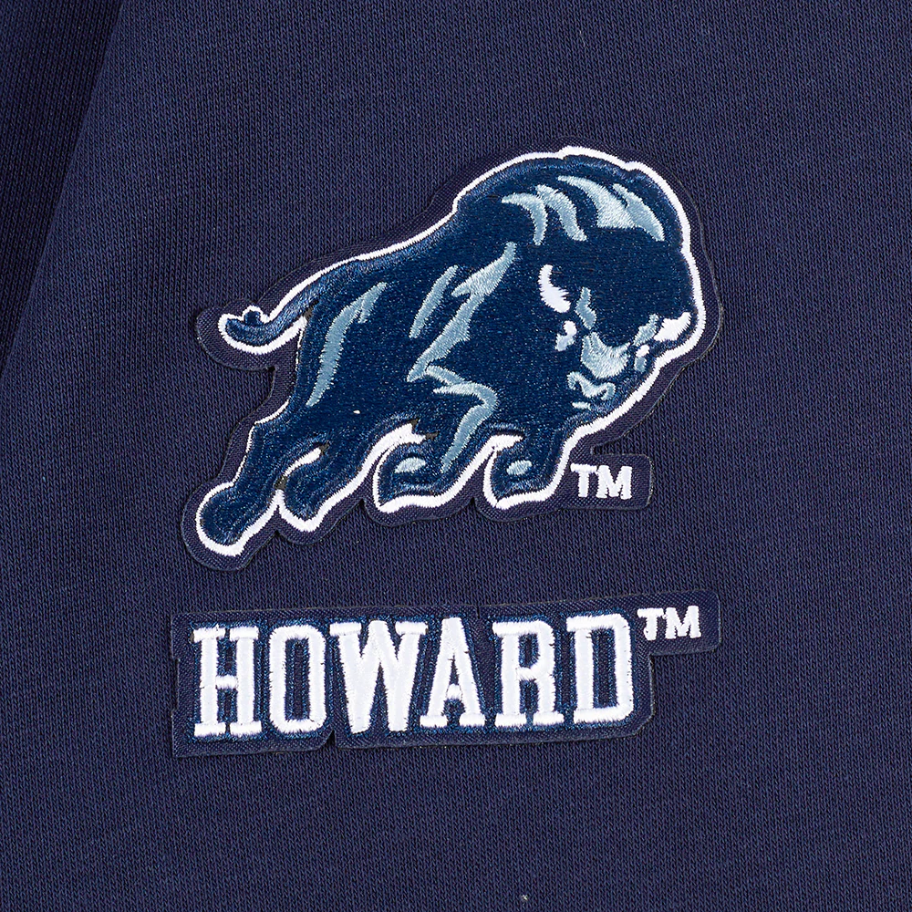 HOWARD UNIVERSITY CLASSIC WOMEN'S RIB FLEECE CREWNECK (MIDNIGHT NAVY) - Image 7