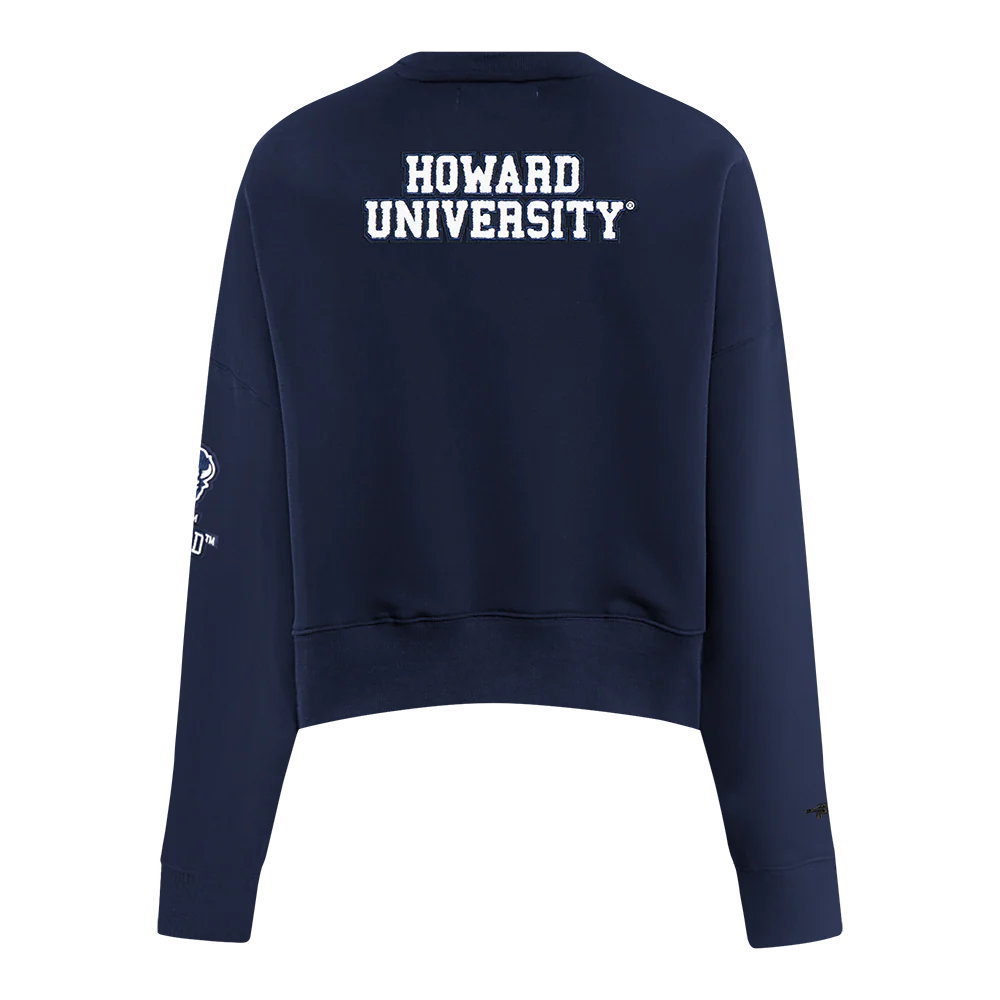 HOWARD UNIVERSITY CLASSIC FLEECE CREWNECK (MIDNIGHT NAVY) - Image 3