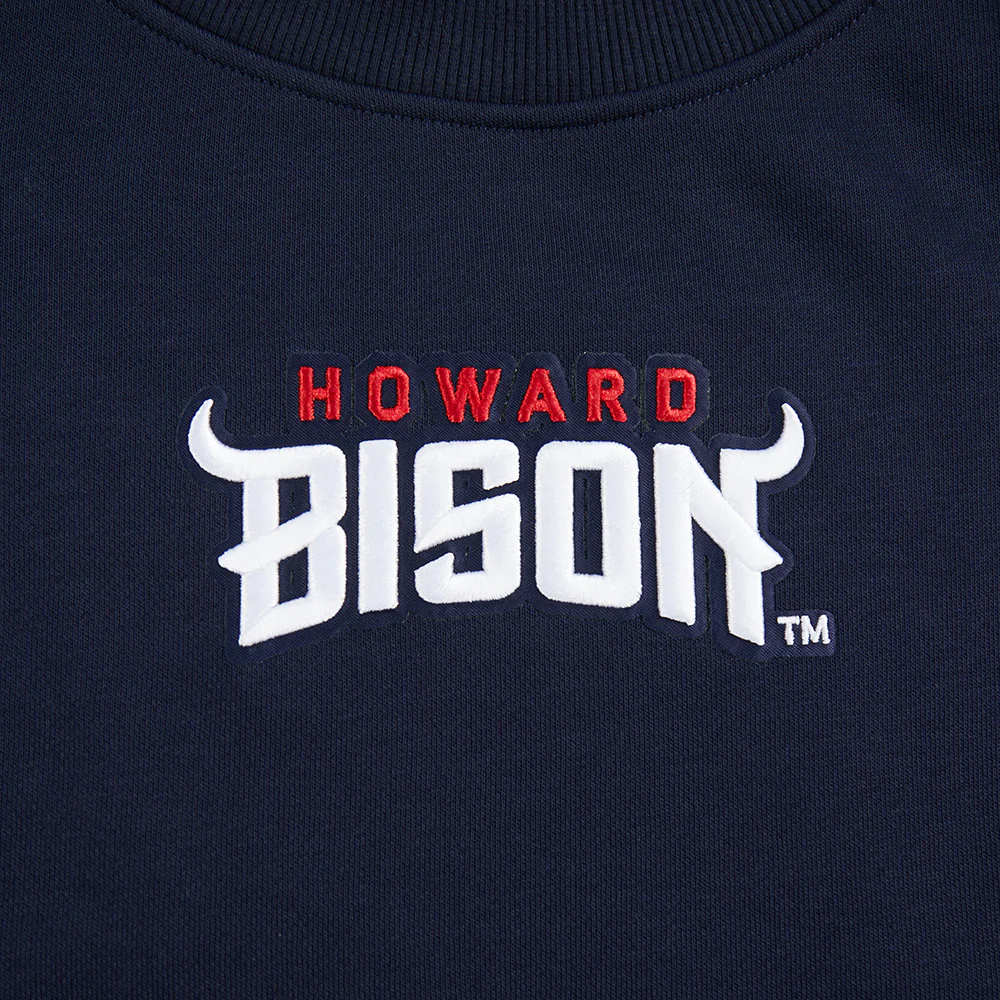 COLLEGE HOWARD UNIVERSITY WINGSPAN WOMEN'S FLC CREWNECK (MIDNIGHT NAVY) - Image 6