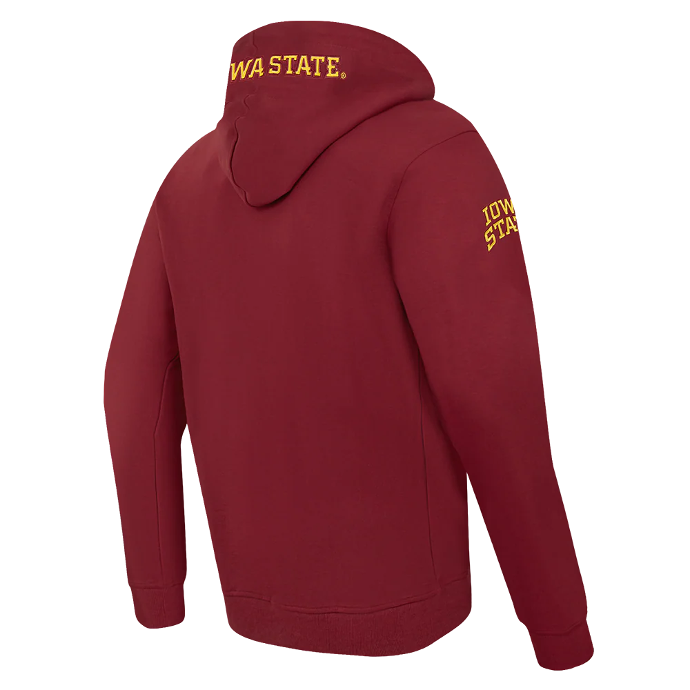 IOWA STATE UNIVERSITY CLASSIC MEN'S FZ PO HOODIE (CARDINAL RED) - Image 3