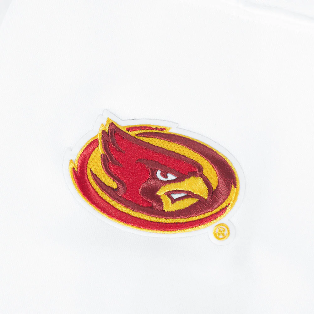 COLLEGE IOWA STATE UNIVERSITY CLASSIC WOMEN'S RIB FLC CROPPED PO HOODIE (WHITE/BLACK) - Image 7