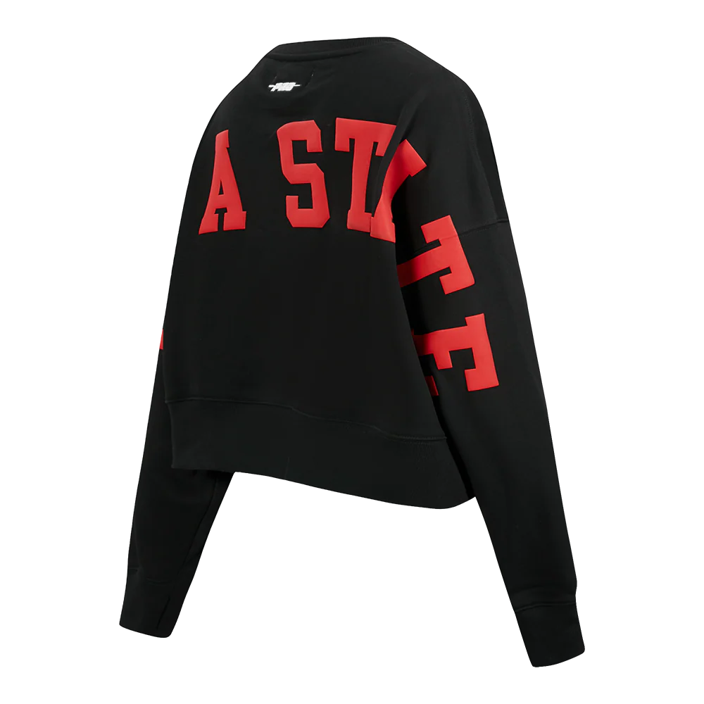 COLLEGE IOWA STATE UNIVERSITY WINGSPAN WOMEN'S FLC CREWNECK (BLACK) - Image 4
