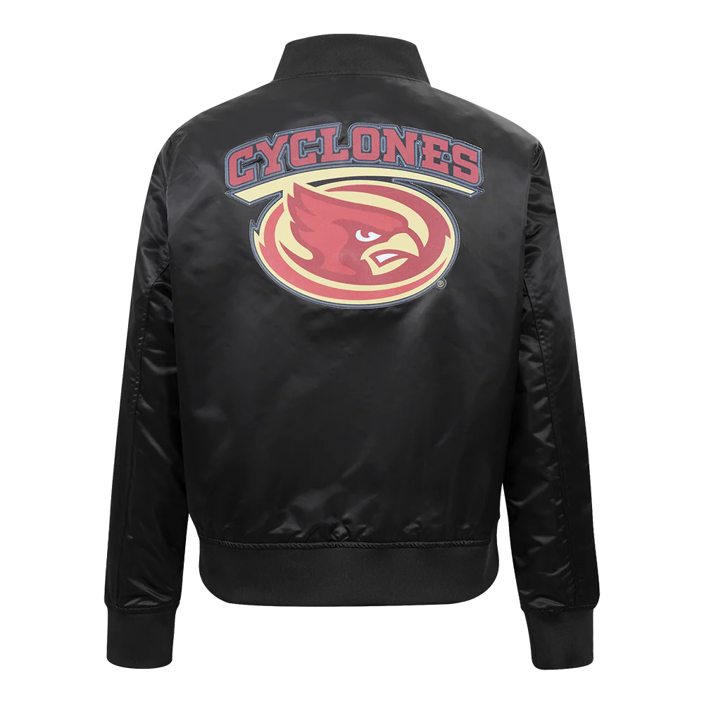 IOWA STATE UNIVERSITY CLASSIC SATIN JACKET (BLACK) - Image 4