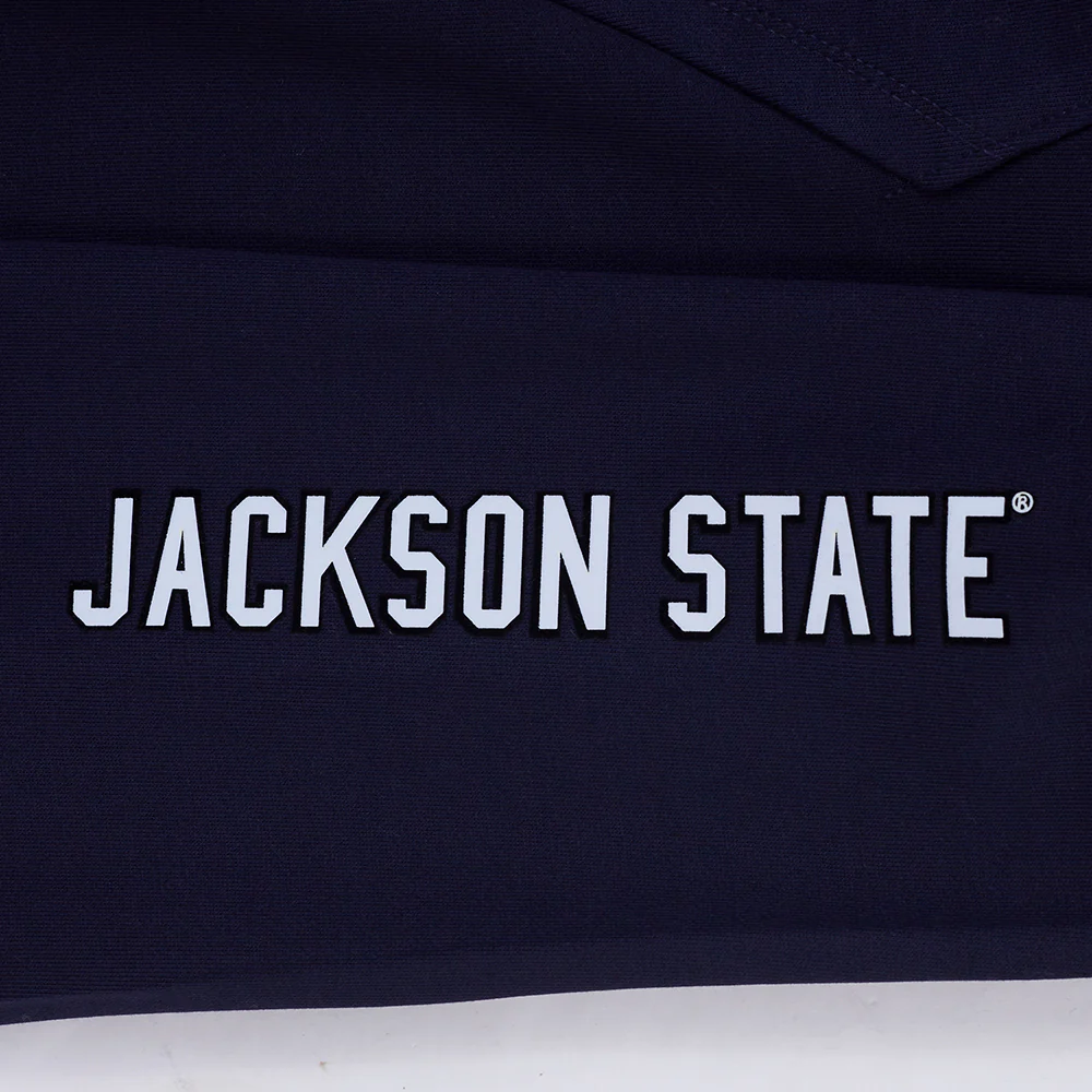 JACKSON STATE UNIVERSITY CLASSIC MEN'S STACKED LOGO PULLOVER HOODIE (MIDNIGHT NAVY) - Image 6