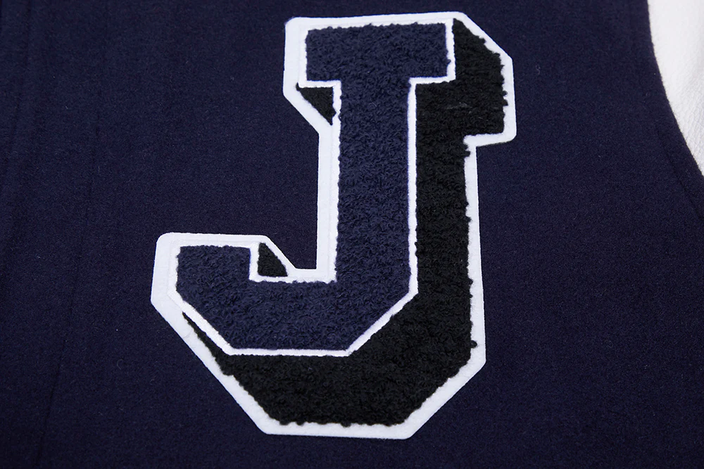 JACKSON STATE UNIVERSITY CLASSIC RIB WOOL VARSITY JACKET (MIDNIGHT NAVY/WHITE) - Image 5