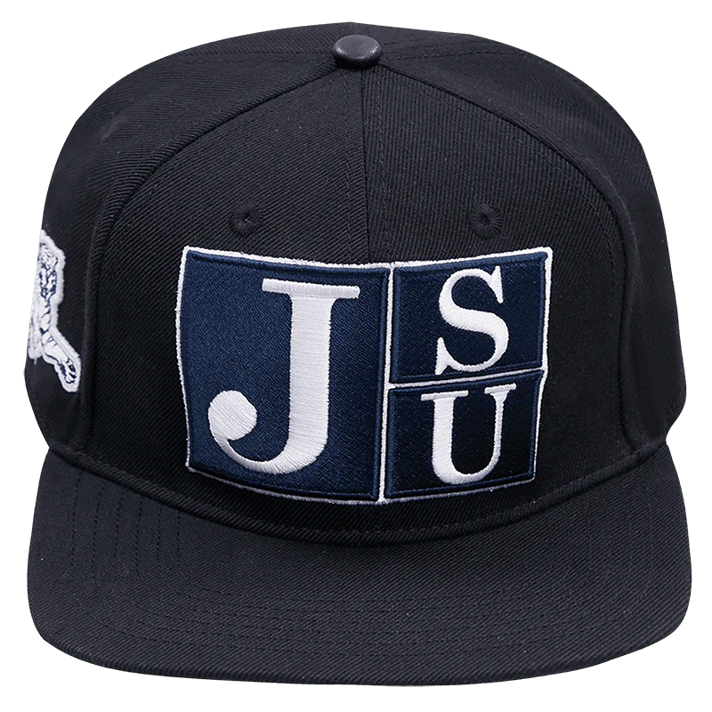 JACKSON STATE UNIVERSITY CLASSIC UNISEX STACKED LOGO WOOL SNAPBACK (BLACK)