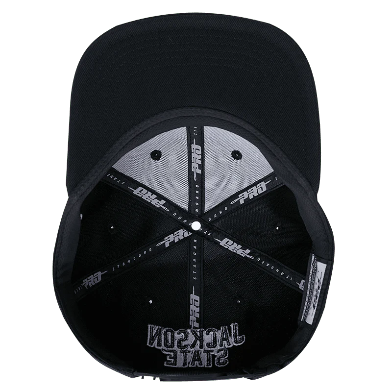 JACKSON STATE UNIVERSITY CLASSIC UNISEX STACKED LOGO WOOL SNAPBACK (BLACK) - Image 5
