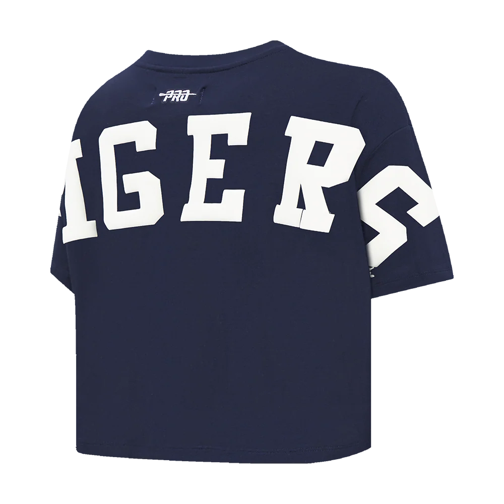 COLLEGE JACKSON STATE UNIVERSITY WINGSPAN WOMEN'S SJ BOXY TEE (MIDNIGHT NAVY) - Image 4