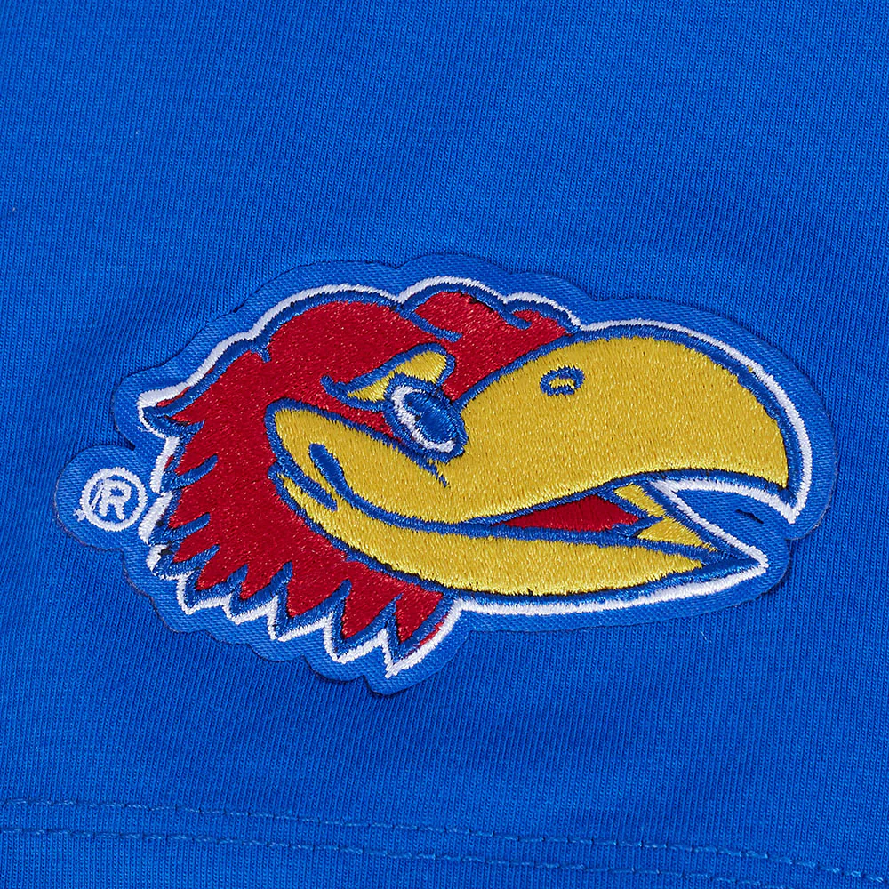 UNIVERSITY OF KANSAS CLASSIC SINGLE JERSEY BOXY TEE (ROYAL BLUE) - Image 6