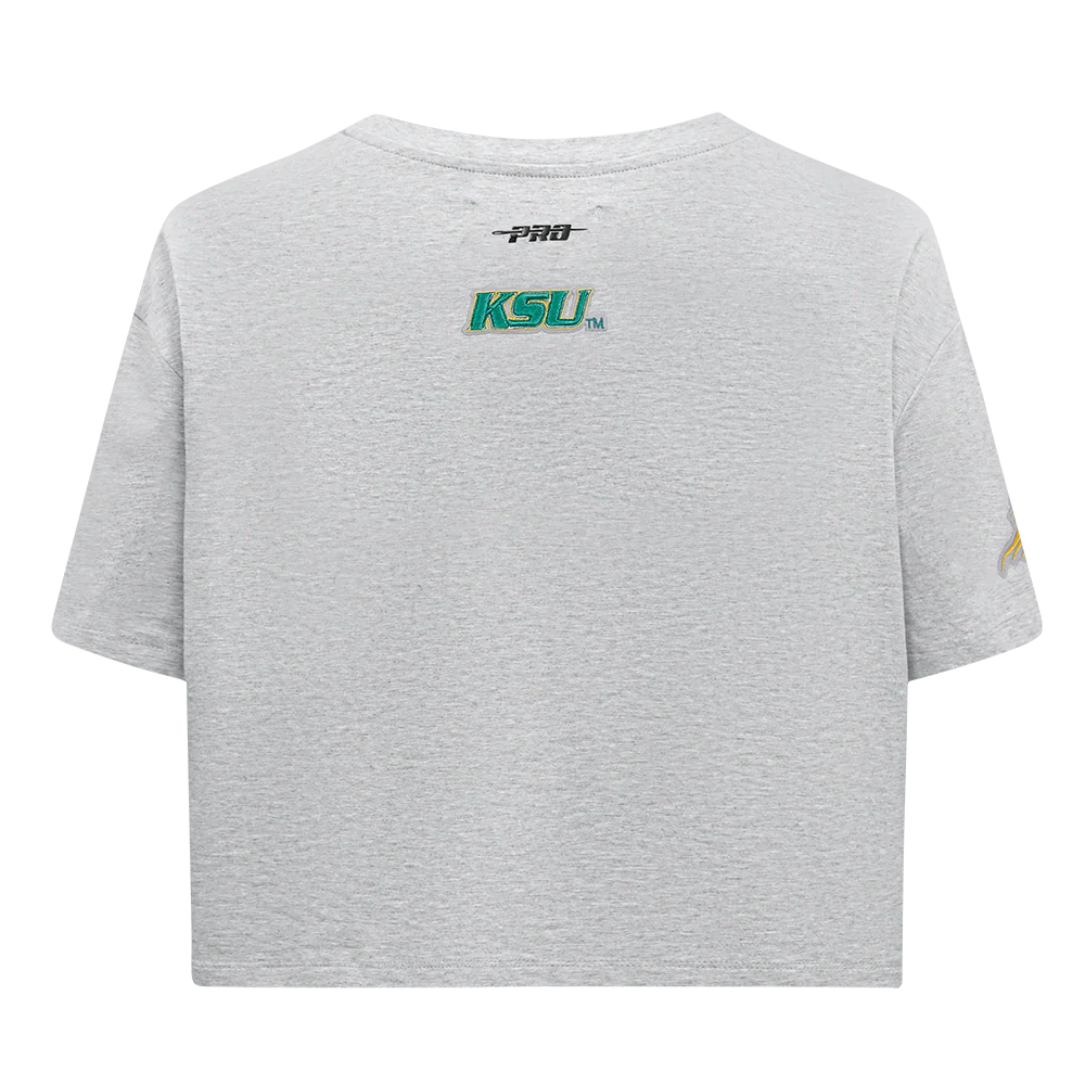 KENTUCKY STATE UNIVERSITY CLASSIC SINGLE JERSEY BOXY TEE (HEATHER GREY) - Image 3