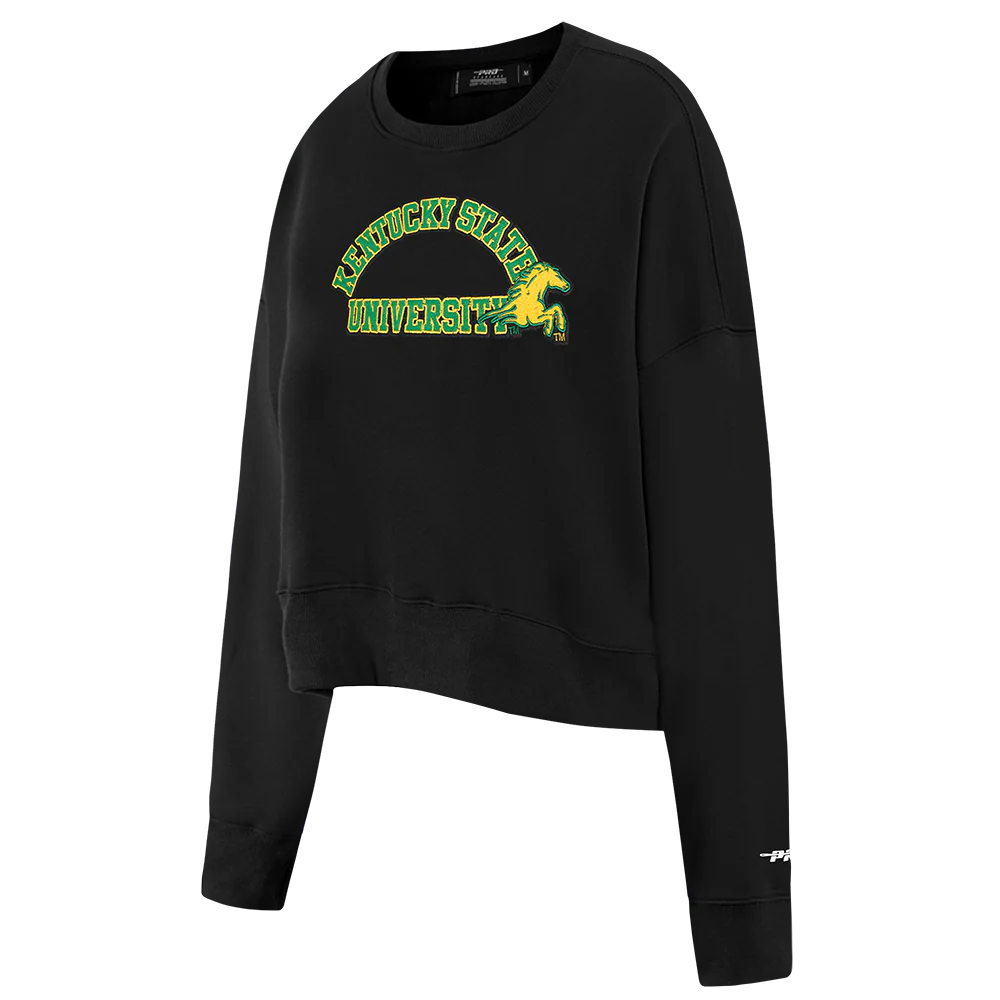 KENTUCKY STATE UNIVERSITY CLASSIC FLEECE CREWNECK (BLACK) - Image 2