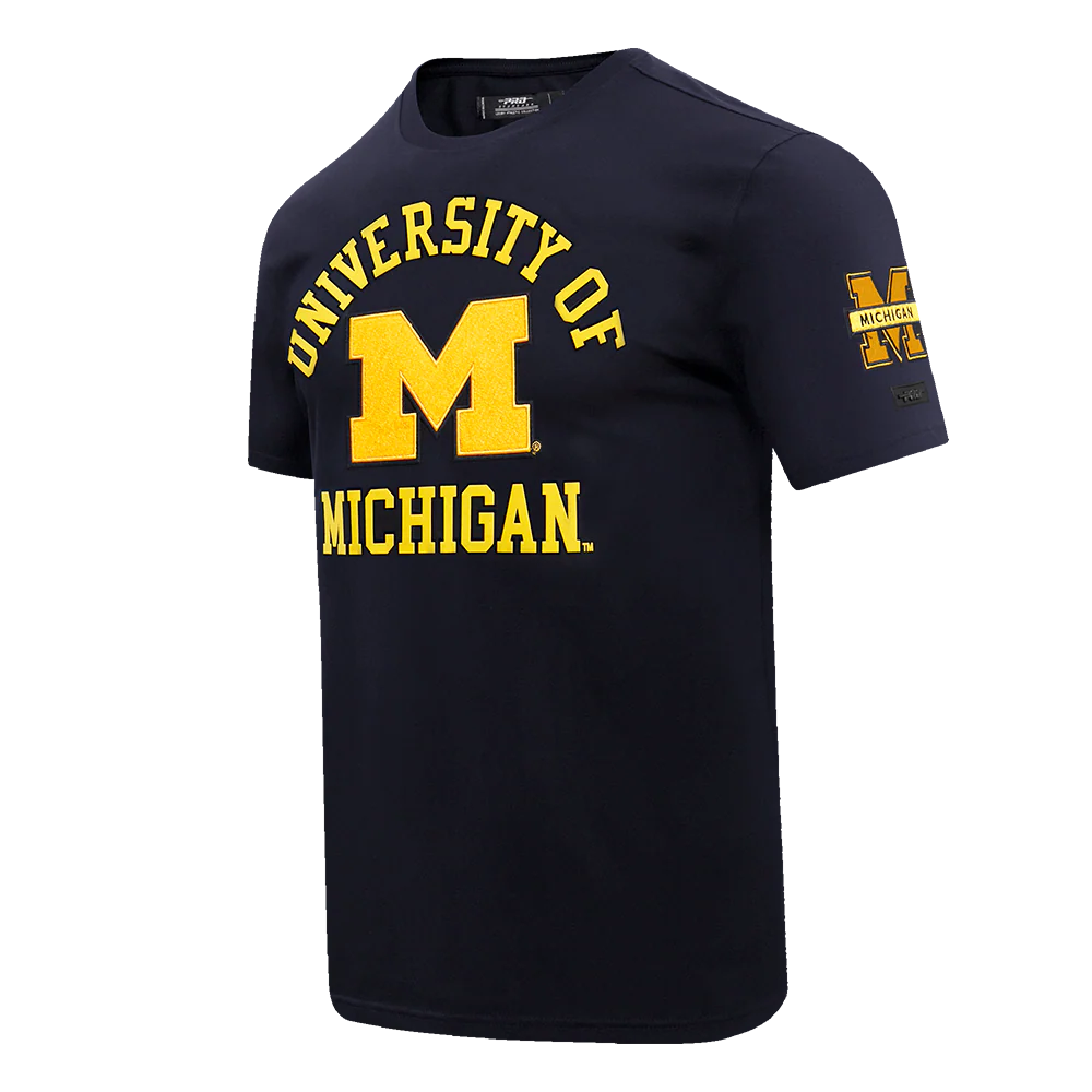 UNIVERSITY OF MICHIGAN CLASSIC MEN'S STACKED LOGO TEE (MIDNIGHT NAVY) - Image 4