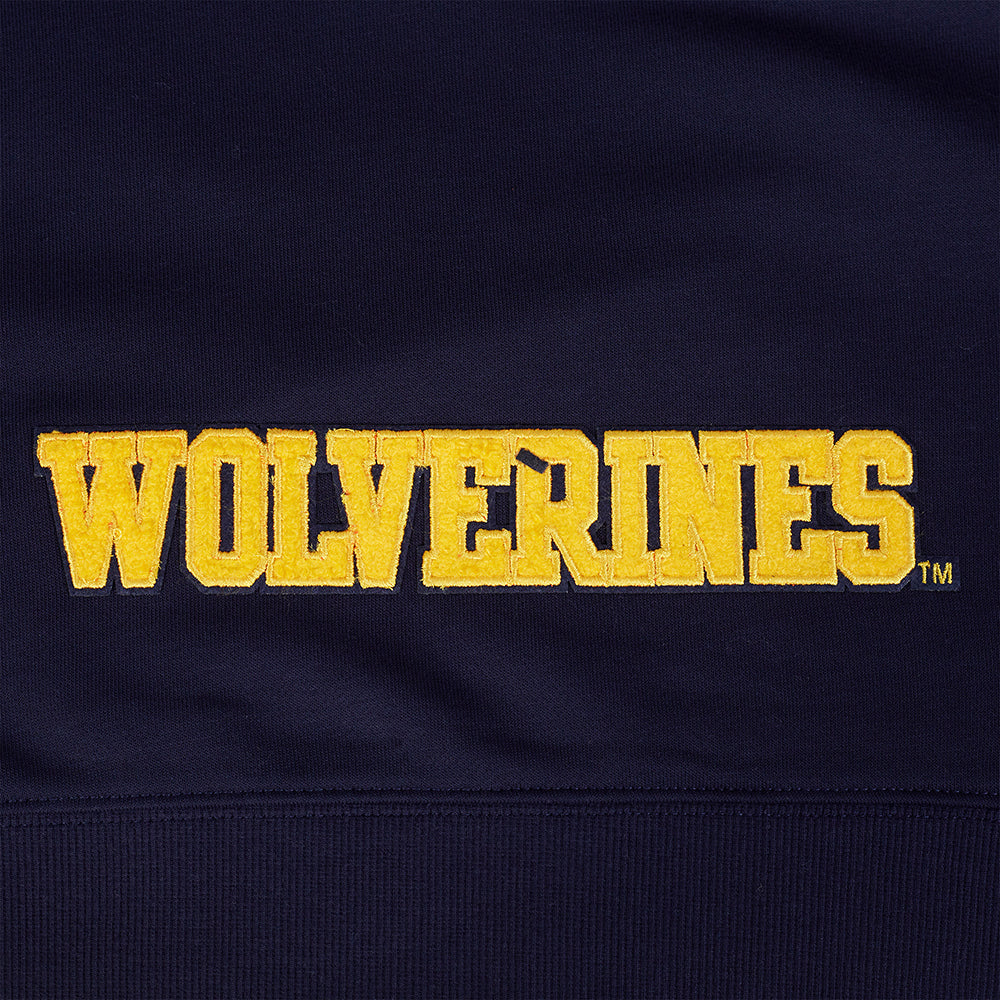 UNIVERSITY OF MICHIGAN CLASSIC FLEECE HOODIE DRESS (MIDNIGHT NAVY) - Image 8