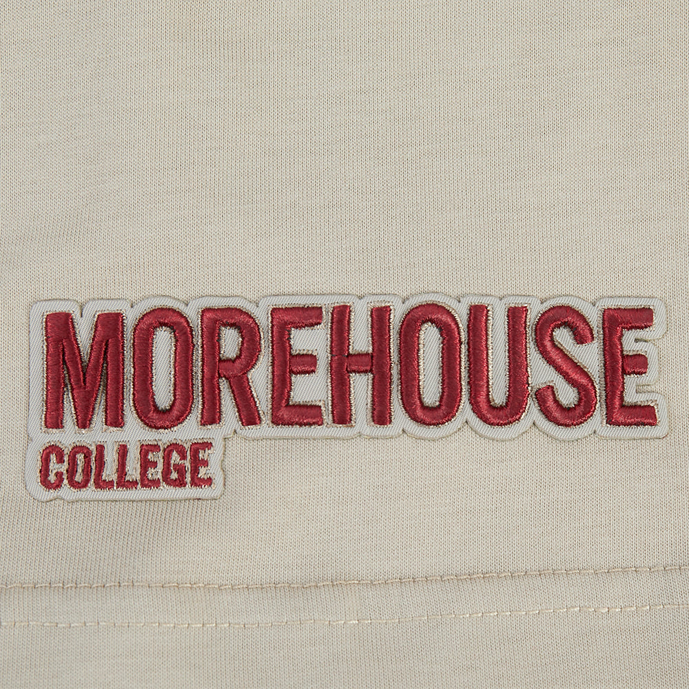 Morehouse College NEUTRAL MEN'S CJ DROP SHOULDER TEE (TAUPE) - Image 5