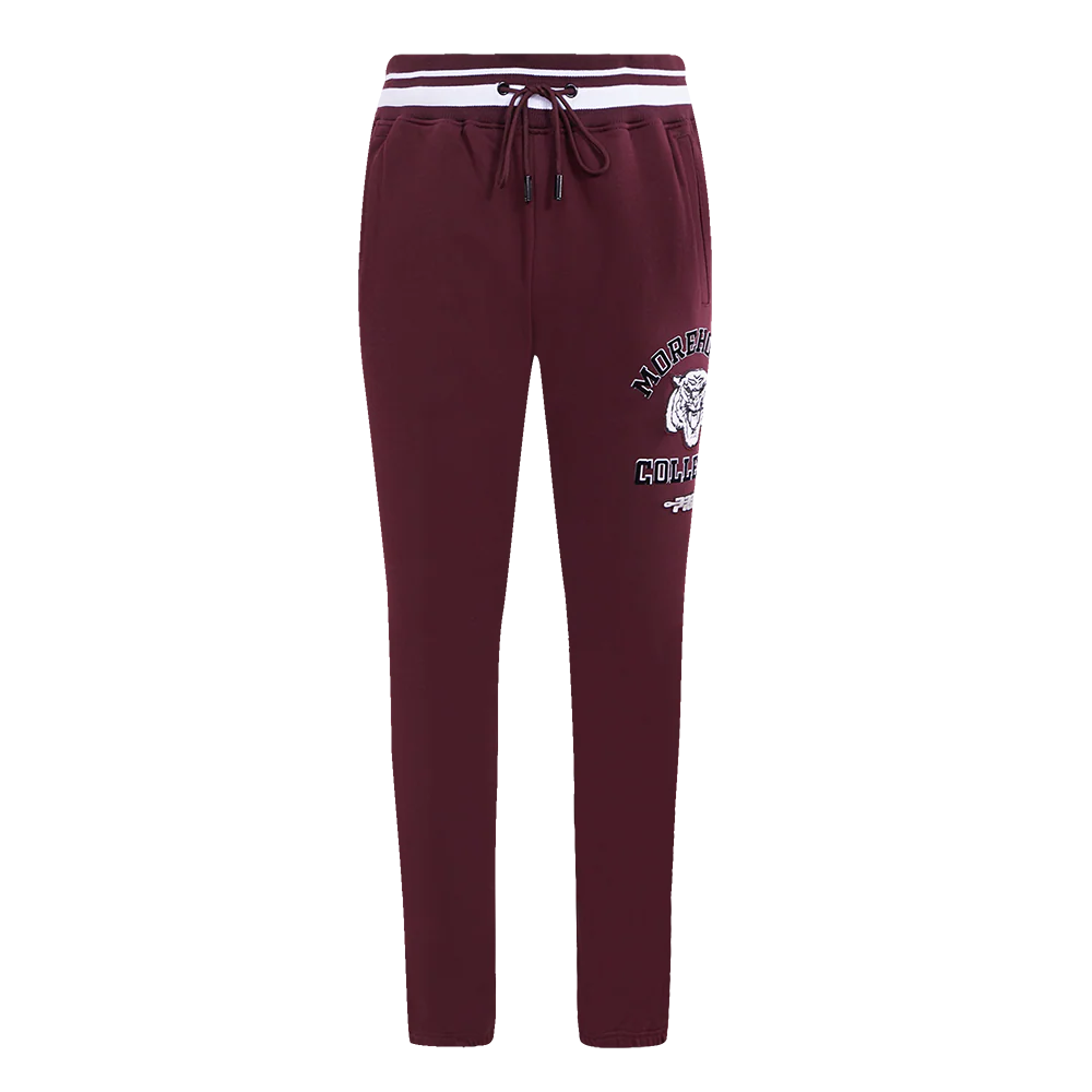 MOREHOUSE COLLEGE CLASSIC MEN'S STACKED LOGO SWEATPANT (WINE) - Image 2