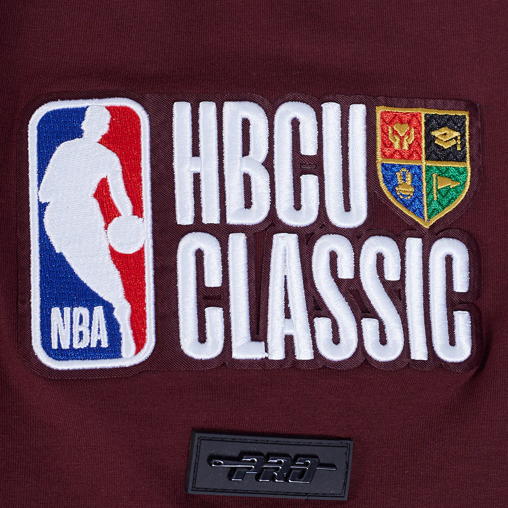 MOREHOUSE COLLEGE HBCU X NBA ALL STAR 2025 MEN'S RIB FLEECE PULLOVER HOODIE (WINE) - Image 7