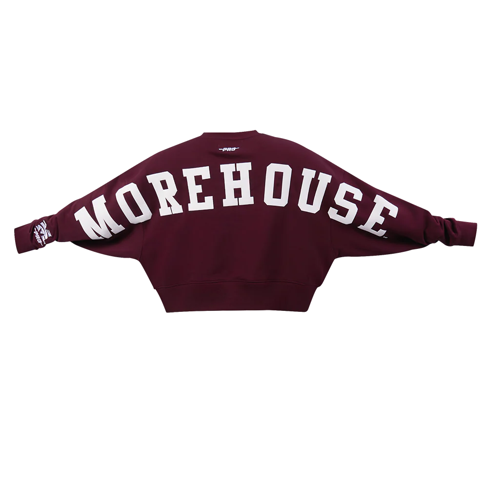 COLLEGE MOREHOUSE COLLEGE WINGSPAN WOMEN'S FLC CREWNECK (WINE) - Image 5
