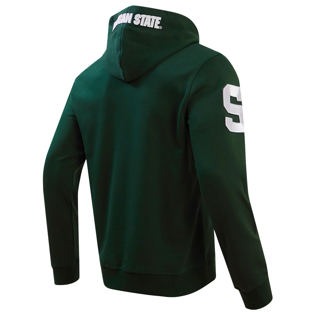 MICHIGAN STATE UNIVERSITY CLASSIC MEN'S PULLOVER HOODIE (FOREST GREEN) - Image 11