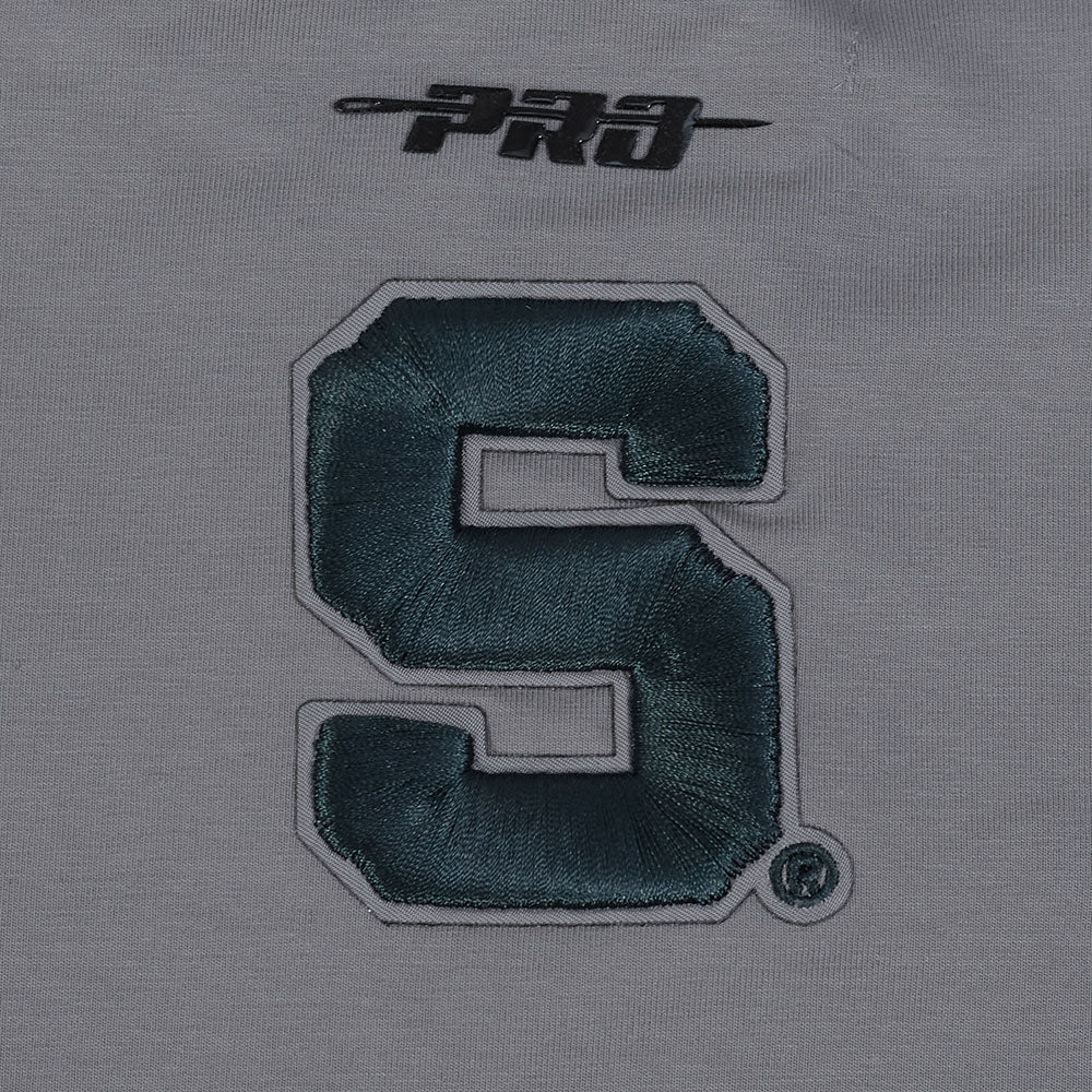 MICHIGAN STATE UNIVERSITY CLASSIC WOMEN'S SINGLE JERSEY BOXY TEE (GRAY) - Image 7