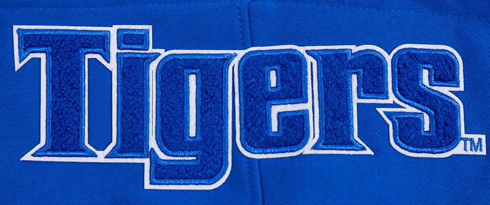 UNIVERSITY OF MEMPHIS CLASSIC MEN'S STACKED LOGO PULLOVER HOODIE (ROYAL BLUE) - Image 6