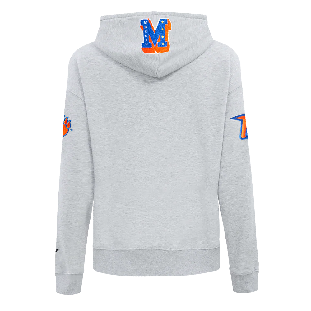 COLLEGE MORGAN STATE UNIVERSITY CLASSIC WOMEN'S FLC PO HOODIE (HEATHER GREY) - Image 3