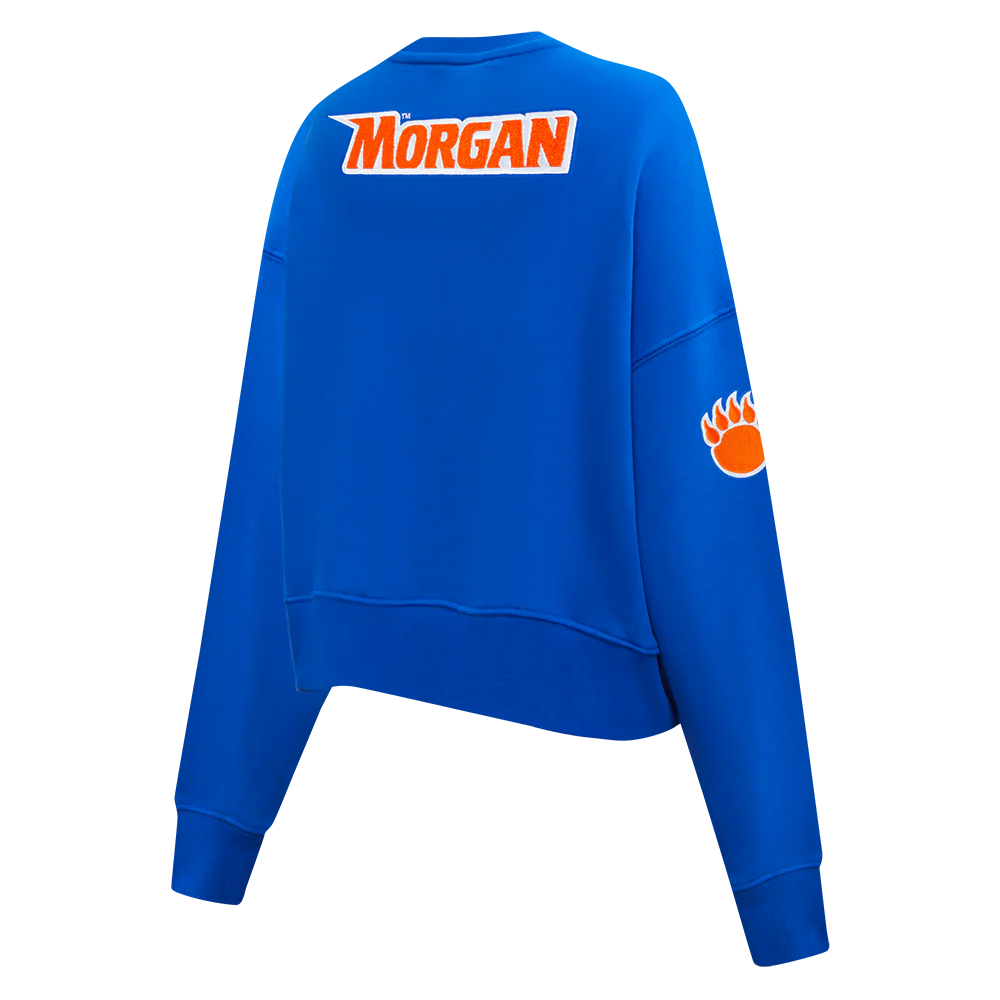 COLLEGE MORGAN STATE UNIVERSITY CLASSIC WOMEN'S FLC CREWNECK (ROYAL BLUE) - Image 4