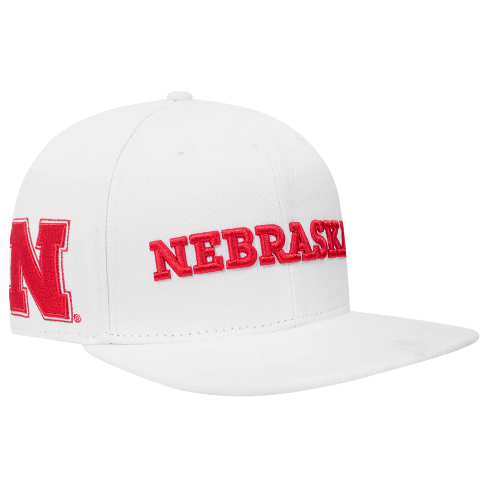 UNIVERSITY OF NEBRASKA CLASSIC UNISEX WOOL SNAPBACK HAT (WHITE) - Image 5