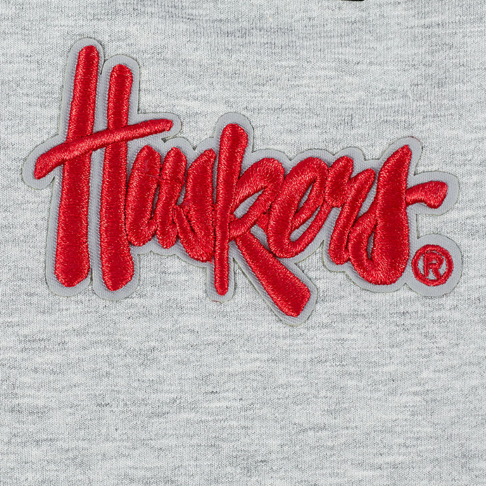 UNIVERSITY OF NEBRASKA CLASSIC WOMEN'S SINGLE JERSEY BOXY TEE (HEATHER GREY) - Image 7