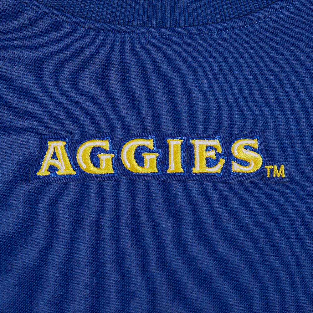 COLLEGE NORTH CAROLINA A&T STATE UNIVERSITY WINGSPAN WOMEN'S FLC CREWNECK (DODGER BLUE) - Image 9