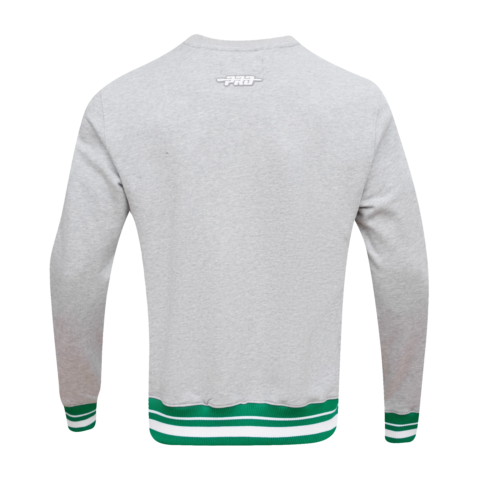 NORFOLK STATE UNIVERSITY CLASSIC MEN'S STACKED LOGO CREWNECK (HEATHER GREY/GREEN) - Image 4