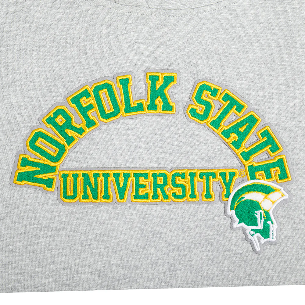 COLLEGE NORFOLK STATE UNIVERSITY CLASSIC WOMEN'S FLC PO HOODIE (HEATHER GREY) - Image 8