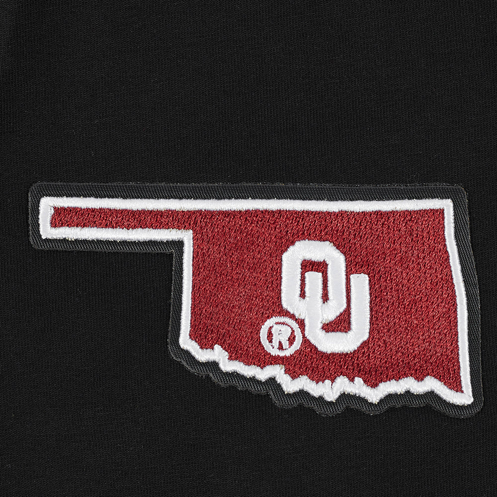 THE UNIVERSITY OF OKLAHOMA CLASSIC WOMEN'S SINGLE JERSEY BOXY TEE (BLACK) - Image 5