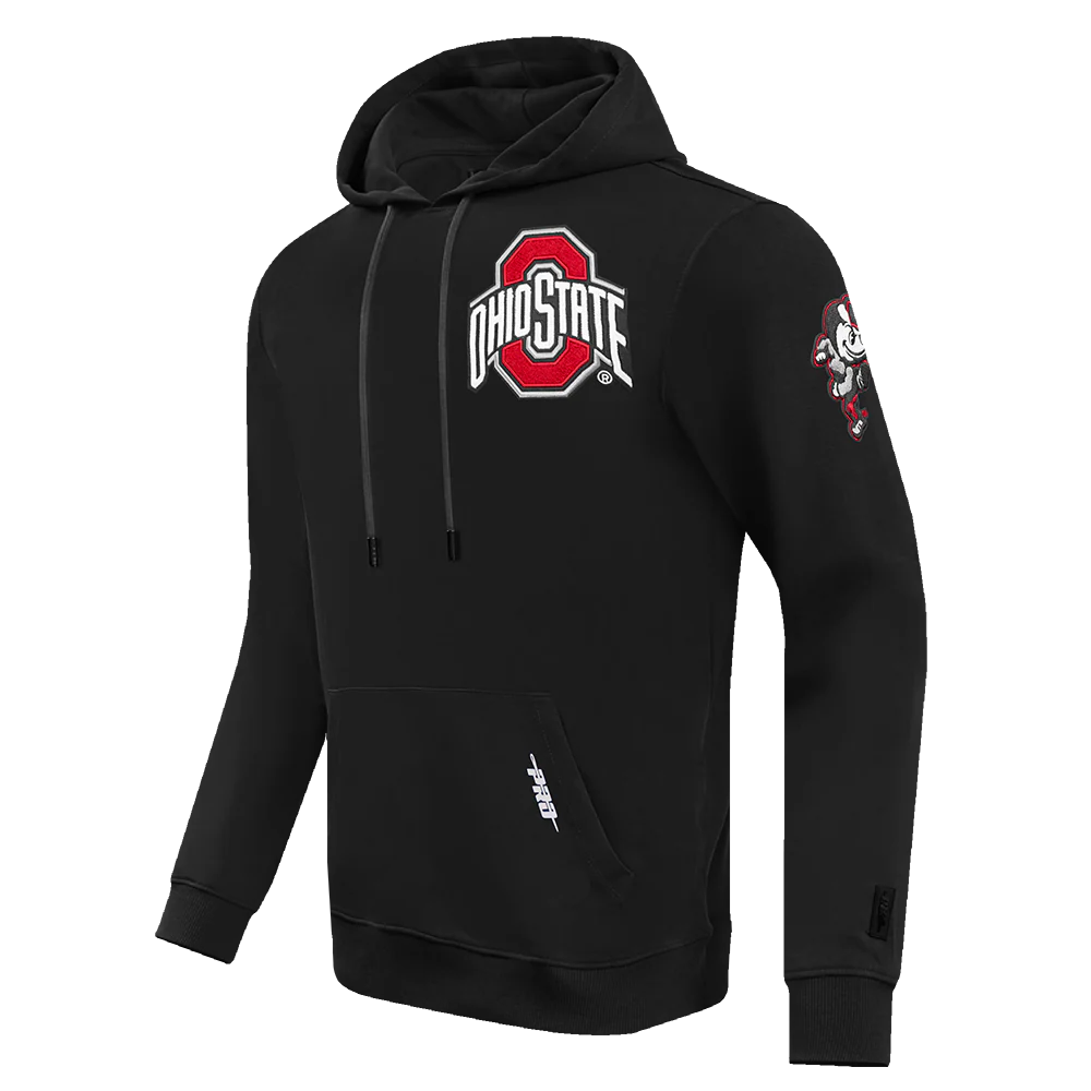 OHIO STATE UNIVERSITY CLASSIC MEN'S PULLOVER HOODIE (BLACK) - Image 2