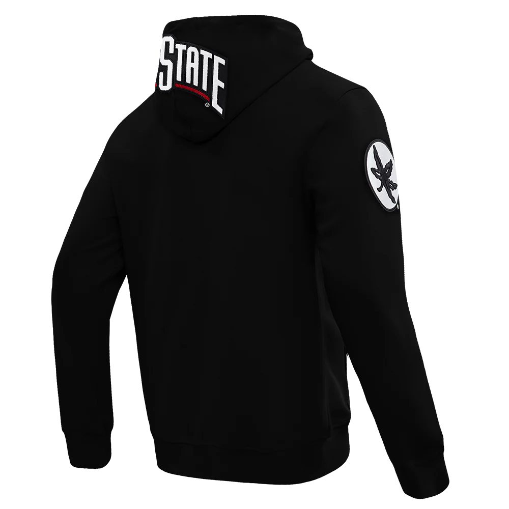 OHIO STATE UNIVERSITY CLASSIC MEN'S FULL ZIP PULLOVER HOODIE (BLACK) - Image 3