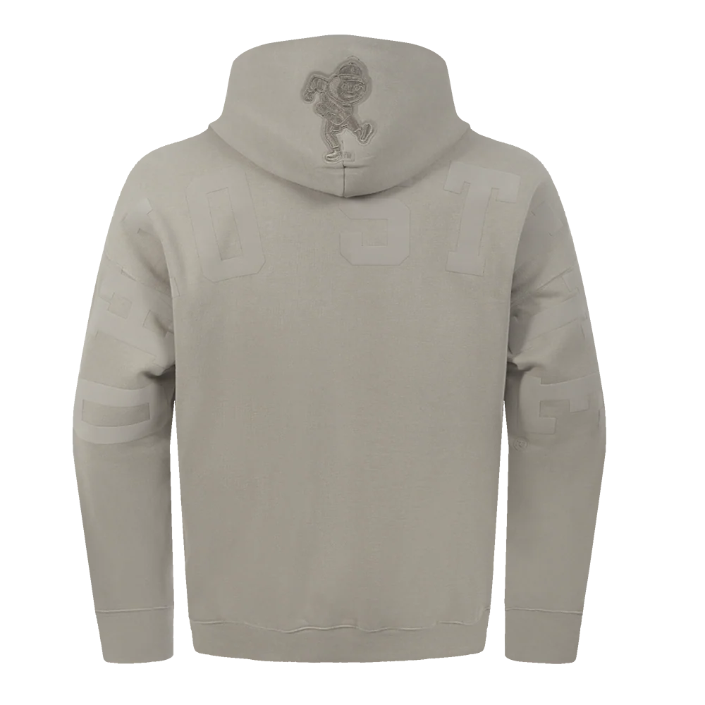 COLLEGE OHIO STATE UNIVERSITY WINGSPAN MEN'S DROP SHOULDER FLC PO HOODIE (TAUPE)