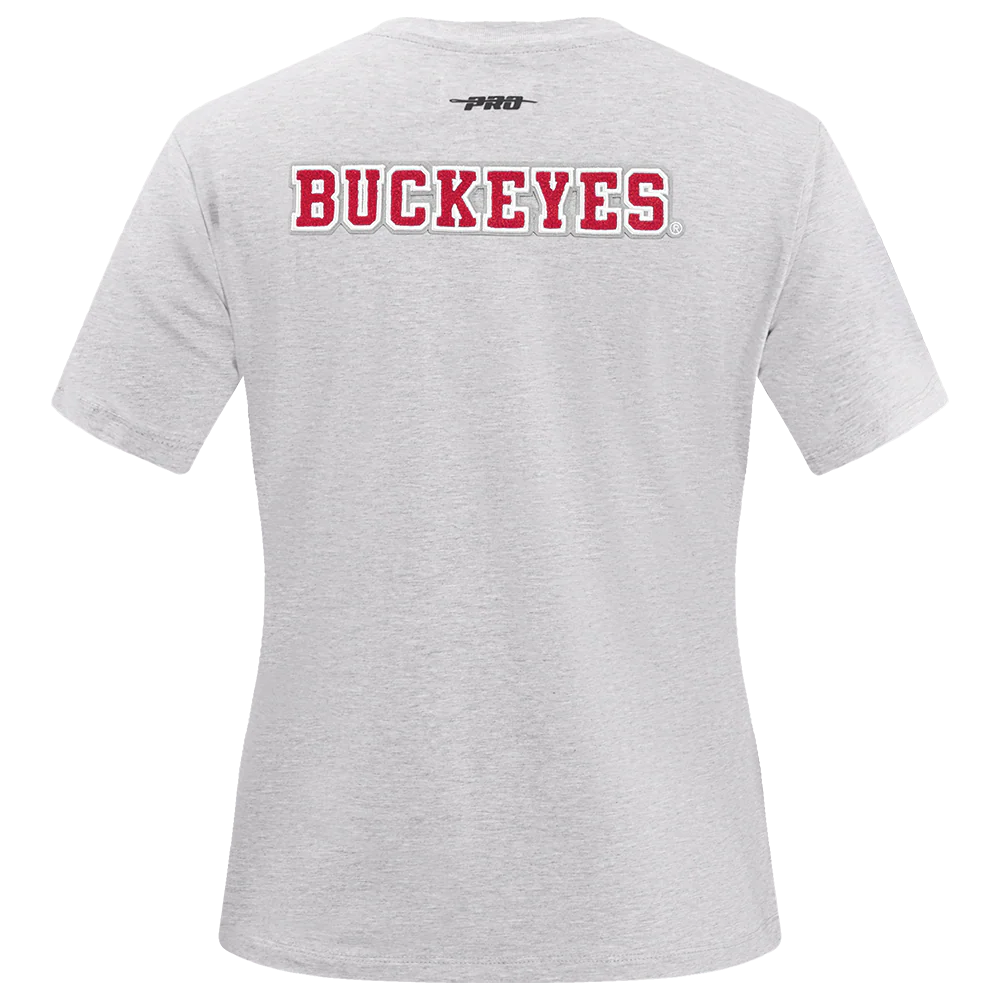 OHIO STATE UNIVERSITY CLASSIC SHORT SLEEVE WOMEN'S SLIM FIT TEE (HEATHER GREY) - Image 4