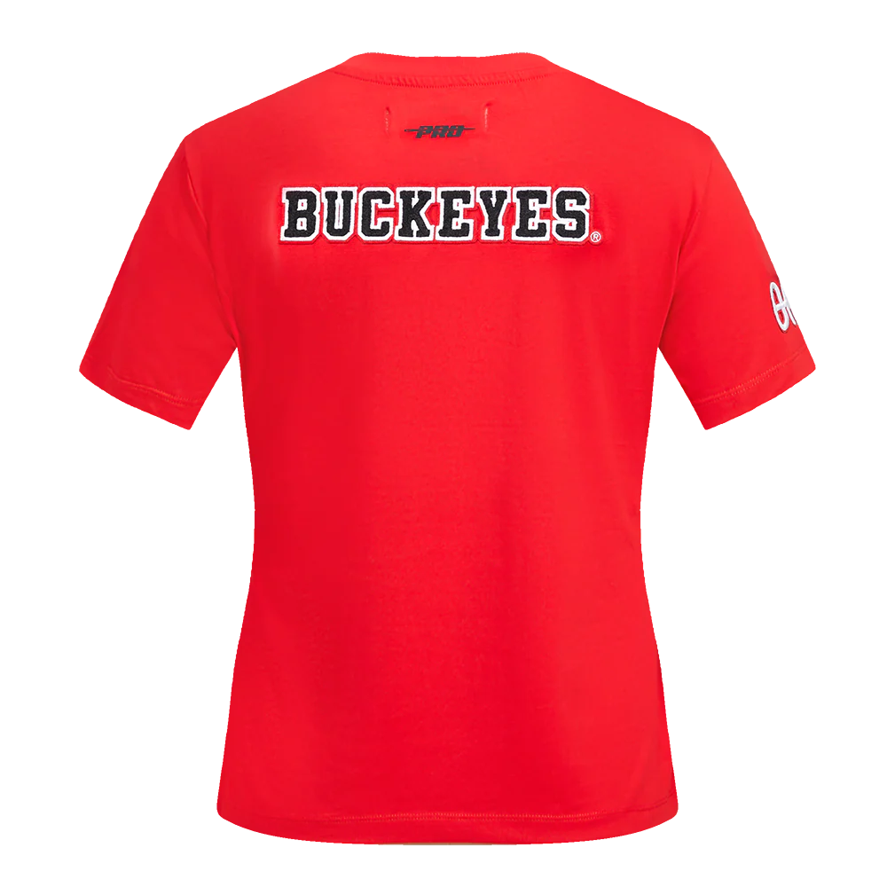 OHIO STATE UNIVERSITY CLASSIC SHORT SLEEVE WOMEN'S SLIM FIT TEE (RED) - Image 3