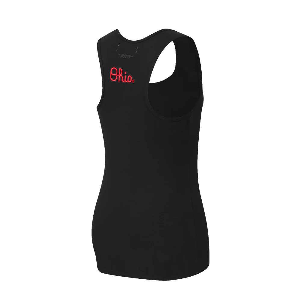 OHIO STATE UNIVERSITY CLASSIC WOMEN'S RELAXED FIT RACERBACK (BLACK) - Image 3