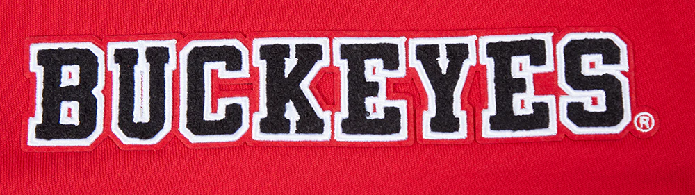 OHIO STATE UNIVERSITY CLASSIC WOMEN'S FLEECE CROPPED PULLOVER HOODIE (RED) - Image 8