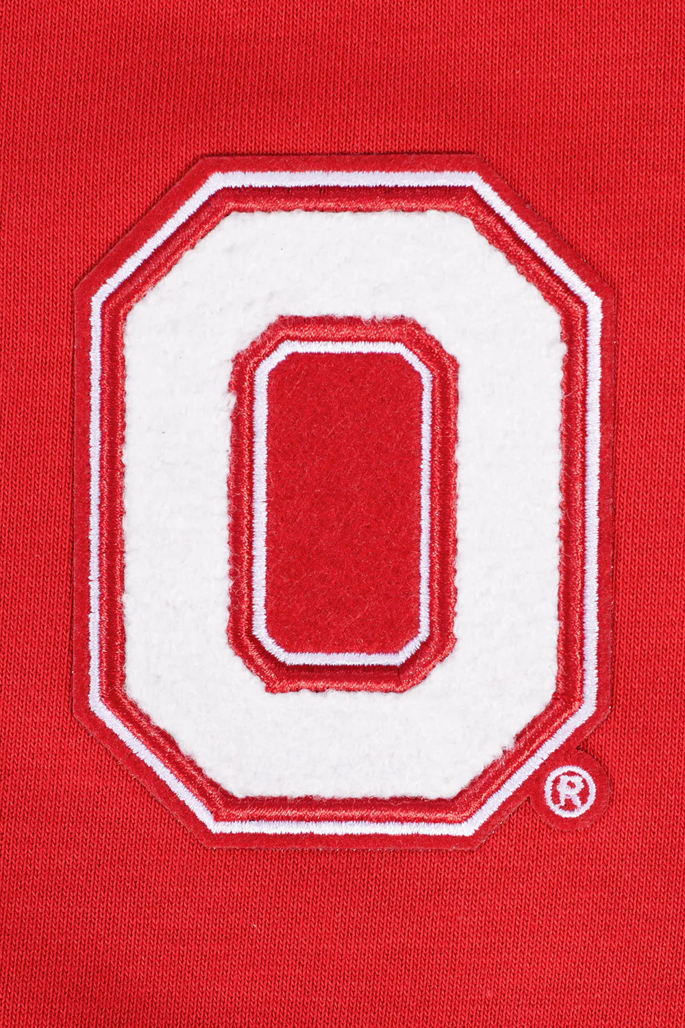 OHIO STATE UNIVERSITY CLASSIC WOMEN'S RIB CROPPED PULLOVER HOODIE (RED) - Image 5
