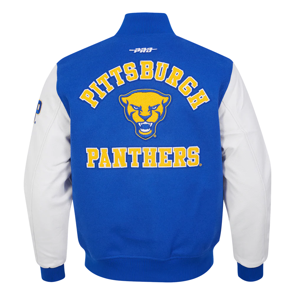 UNIVERSITY OF PITTSBURGH CLASSIC WOOL VARSITY JACKET (ROYAL BLUE/WHITE) - Image 3
