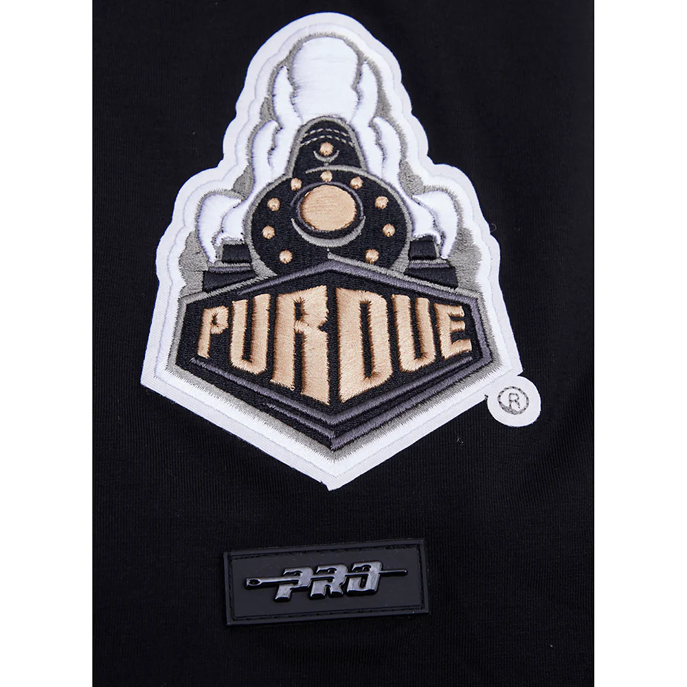 PURDUE UNIVERSITY CLASSIC MEN'S STACKED LOGO TEE (BLACK) - Image 7