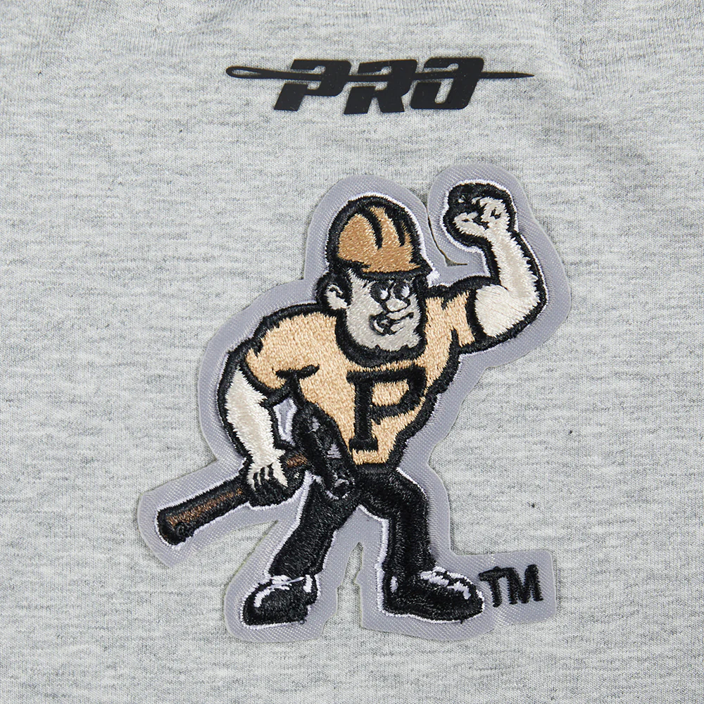 PURDUE UNIVERSITY CLASSIC WOMEN'S SINGLE JERSEY BOXY TEE (HEATHER GREY) - Image 7