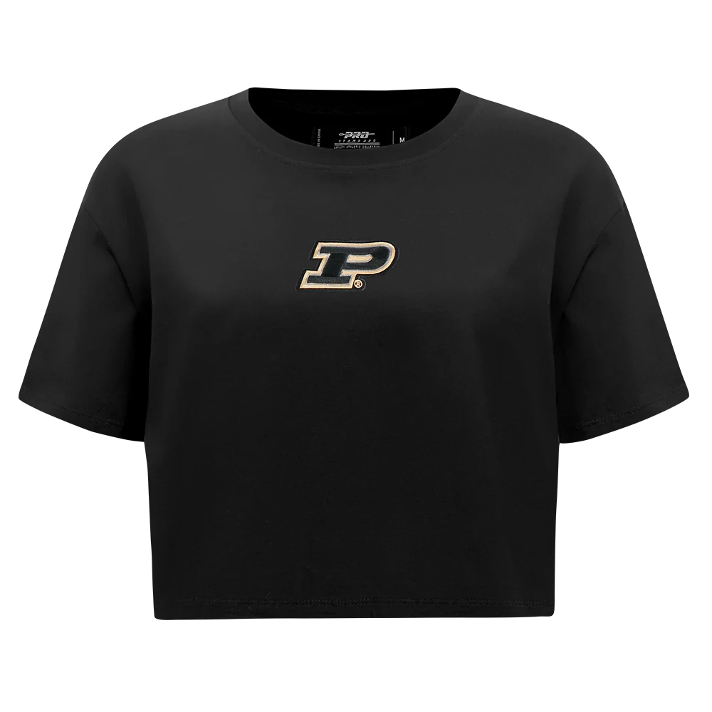 COLLEGE PURDUE UNIVERSITY WINGSPAN WOMEN'S SJ BOXY TEE (BLACK) - Image 2