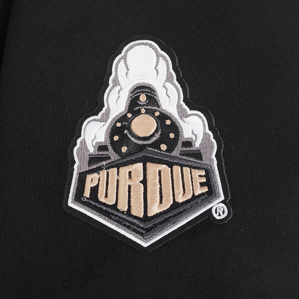 PURDUE UNIVERSITY CLASSIC WOMEN'S RIB FLEECE CREWNECK (BLACK) - Image 7