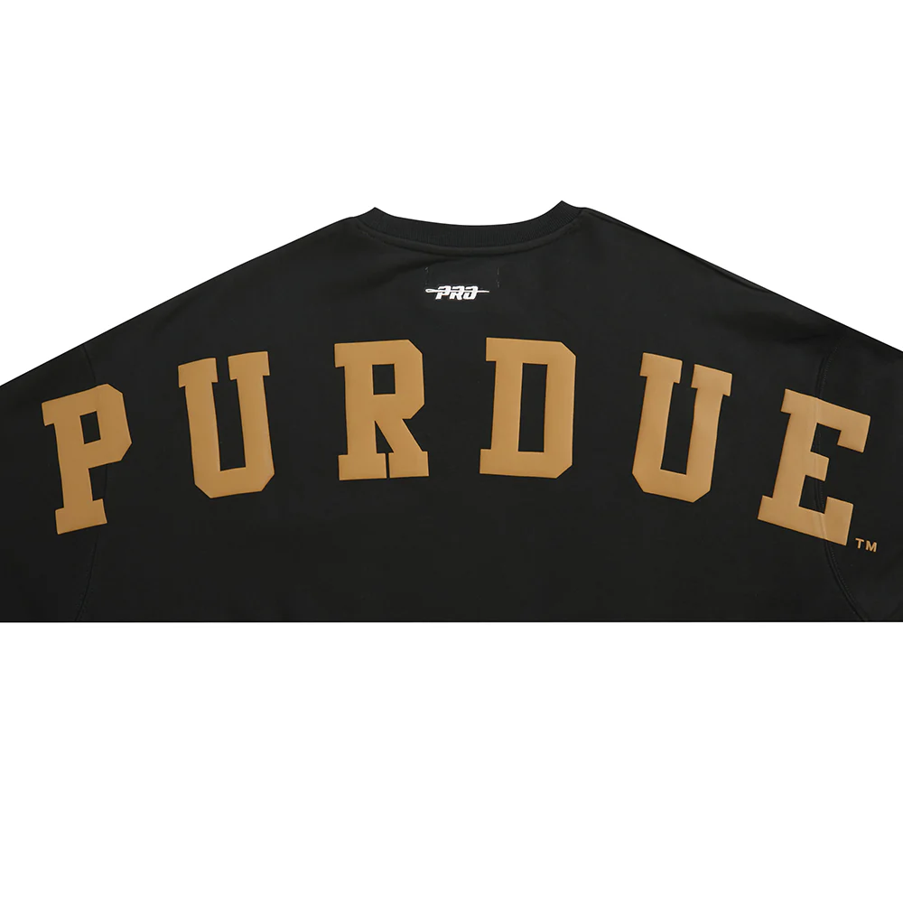 COLLEGE PURDUE UNIVERSITY WINGSPAN WOMEN'S FLC CREWNECK (BLACK) - Image 7