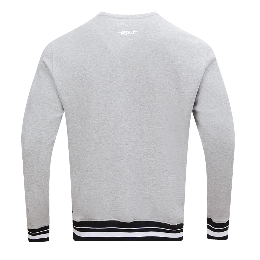 PRAIRIE VIEW A&M UNIVERSITY CLASSIC MEN'S STACKED LOGO CREWNEC (HEATHER GRAY/BLACK) - Image 4