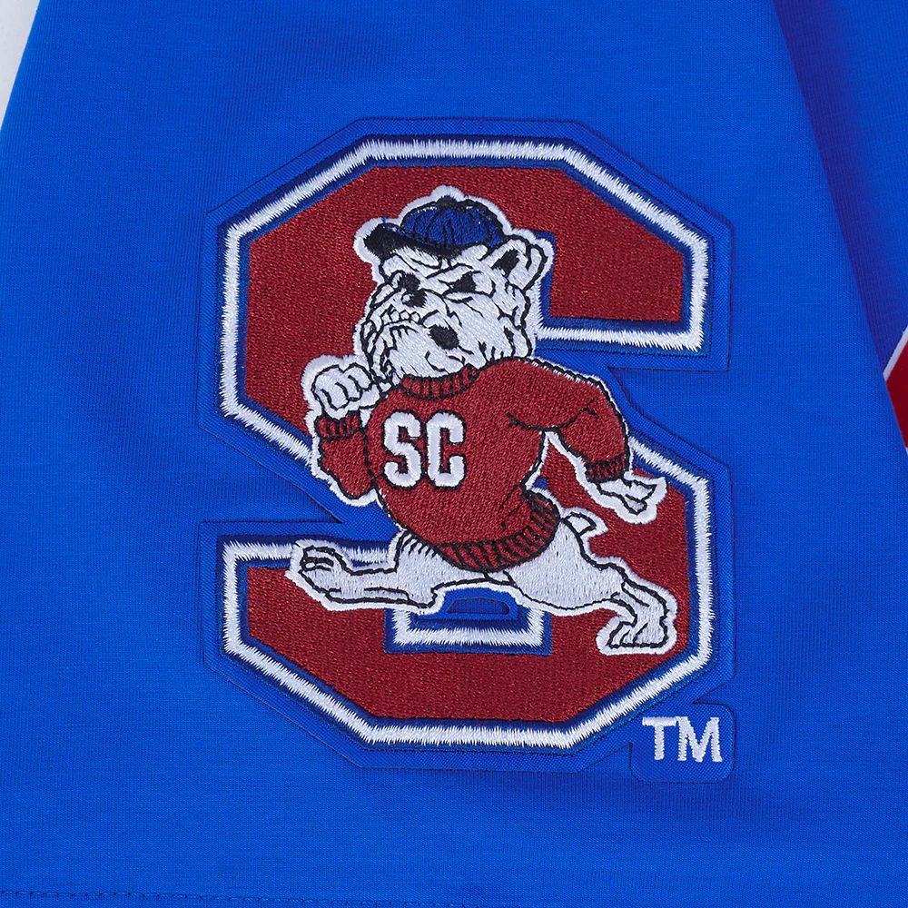 SOUTH CAROLINA STATE UNIVERSITY CLASSIC MEN'S STACKED LOGO TEE (ROYAL BLUE) - Image 5